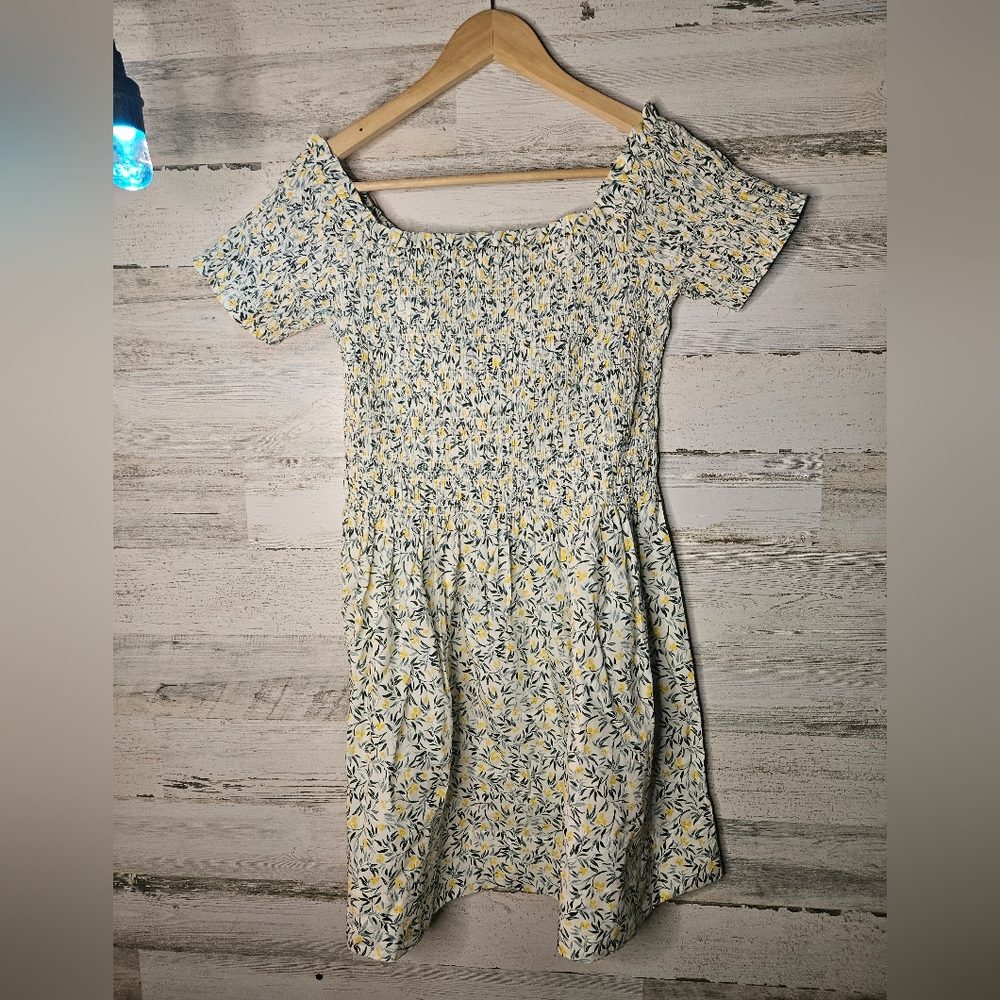 H&M Lemon Dress Mini Womens Size Medium Sundress